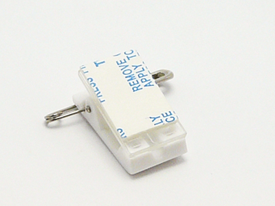 White Plastic Clip with Pin