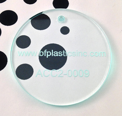 BF Cast Acrylic 1/4" Green Edge Clear (2-sided gloss)