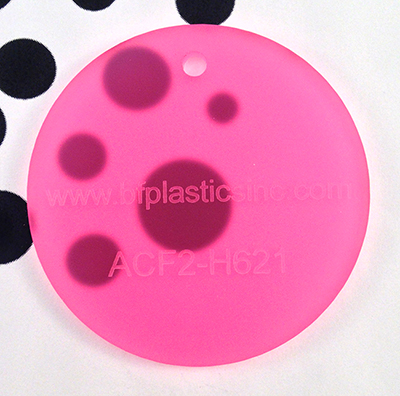 BF Cast Acrylic 1/8" Passion Fruit Frost (1-side frost/matte)