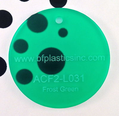 BF Cast Acrylic 1/8" Green Frost (2-sided)