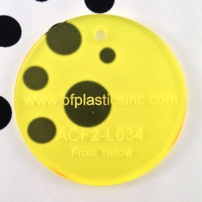 BF Cast Acrylic 1/8" Yellow Frost (2-sided)