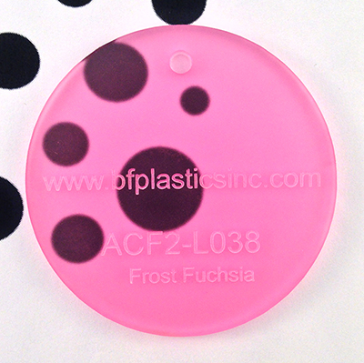 BF Cast Acrylic 1/8" Fuchsia Frost (2-sided)