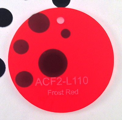 BF Cast Acrylic 1/8" Red Frost (2-sided)