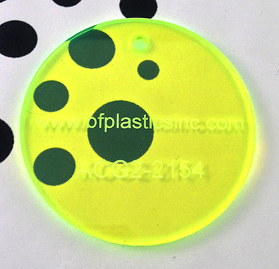 BF Cast Acrylic 1/8" Green Glow (2-sided gloss)