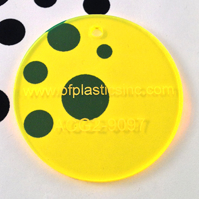 BF Cast Acrylic 1/8" Yellow Glow (2-sided gloss)