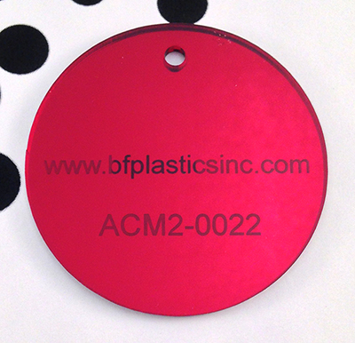 BF Extruded Acrylic 1/8" Ruby Red Mirror (1-sided gloss)