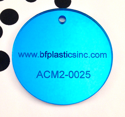 BF Extruded Acrylic 1/8" Sapphire Blue Mirror (1-sided gloss)