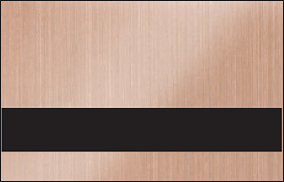 Duets Laser Indoor Metals w/Clear-Guard Brushed Bright Copper/Black 1/16" 2-Ply