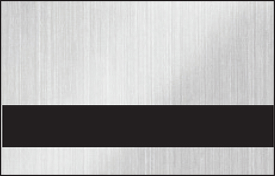 Duets Contours&#174; Brushed Silver/Black .020" 2-Ply w/ 3M 467MP (Pre-applied) High Bond Adhesive