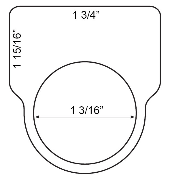 Legend Plate - Laser XT w/ Dura-Guard 1.93 x 1.75 Red/White - Pack of 25