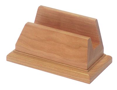 BF Woods Slant Card Holder w/ Base- Cherry