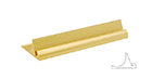 Desk Base 1/8" x 4" Polished Yellow Gold