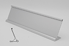 Desk Holder 2" x 8" Satin Silver